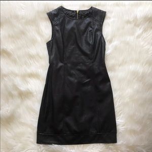 Faux leather dress